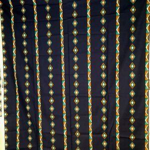 Cranston VIP Southwest Geometric Print Fabric Blue Brown Sewing Material 87x45"